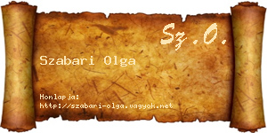 Szabari Olga névjegykártya